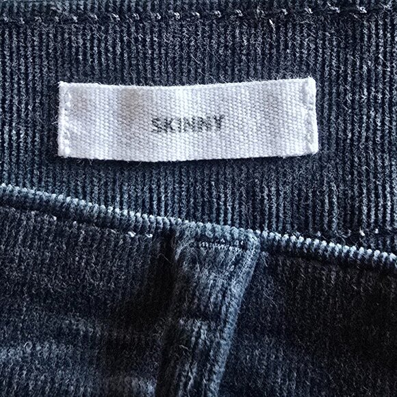 LOFT Outlet Dark Teal Corduroy Stretchy Skinny Leg Ankle Pants - Picture 4 of 4